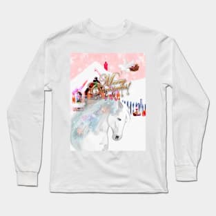 Horse Lovers Christmas Greeting Long Sleeve T-Shirt